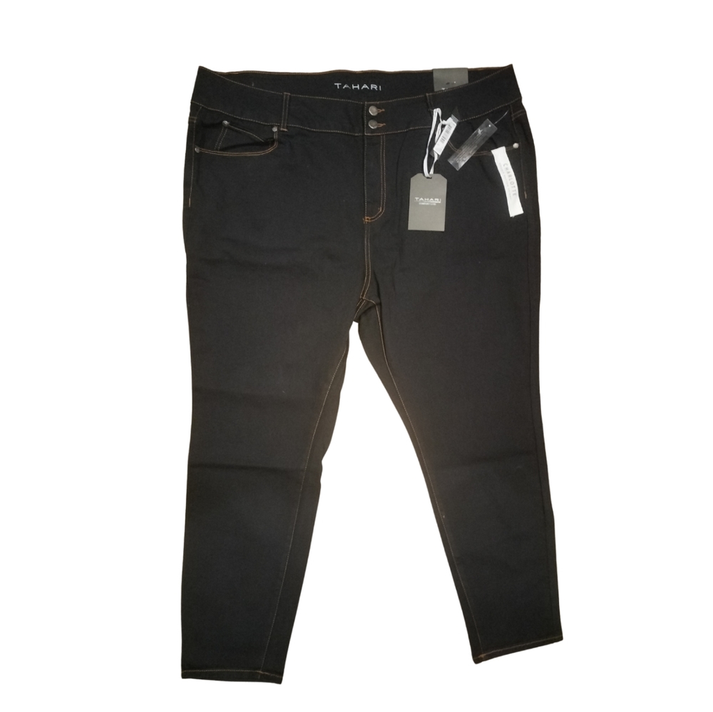 Tahari Double Button Skinny Jean 24W